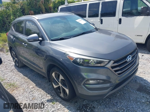 2016 Hyundai Tucson Limited with VIN KM8J33A29GU249098, listed as a IAAI auction lot 40066198 with 92,627 mi miles. Bid and sale history available at carsss.com. Image 1.