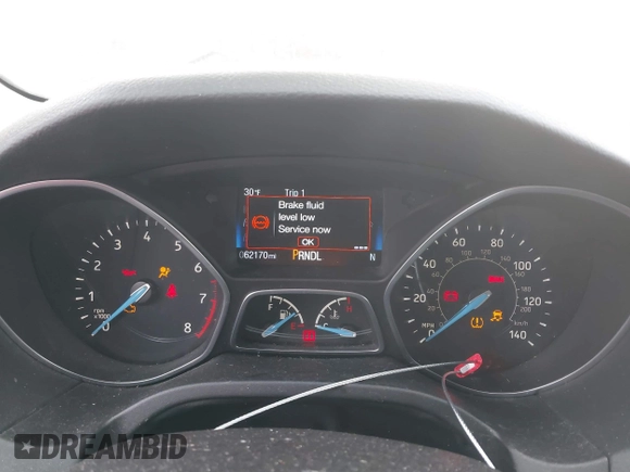 2015 Ford Focus SE with VIN 1FADP3K23FL373639, listed as a IAAI auction lot 41525834 with 62,170 mi miles. Bid and sale history available at carsss.com. Image 7.
