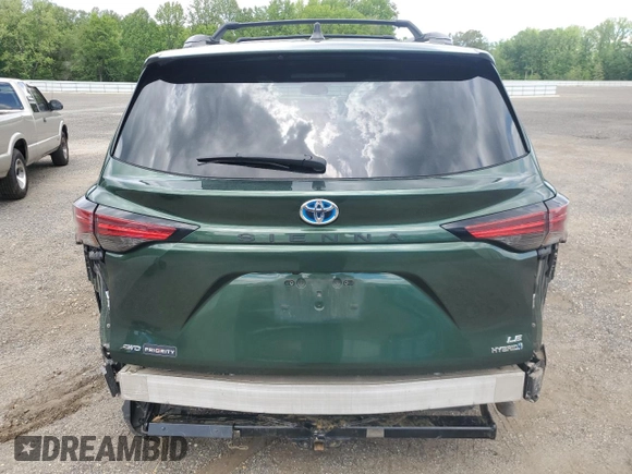 2021 Toyota Sienna LE with VIN 5TDBSKFC4MS027897, listed as a Copart auction lot 56052375 with 66,604 mi miles and Salvage title. Bid and sale history available at DreamBid. Image 6.
