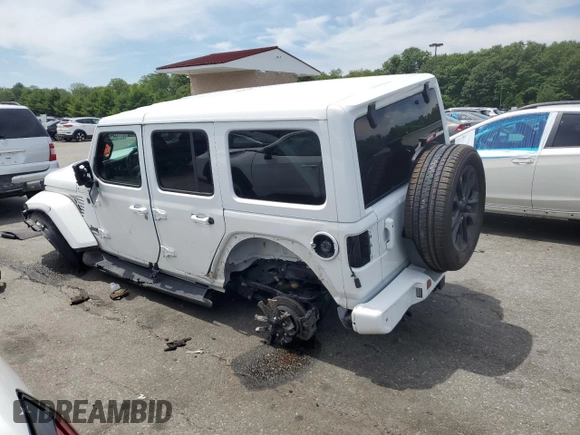 2021 Jeep Wrangler Unlimited Sahara Altitude with VIN 1C4HJXEG1MW586273, listed as a Copart auction lot 61723485 with 76,236 mi miles and Salvage title. Bid and sale history available at DreamBid. Image 2.