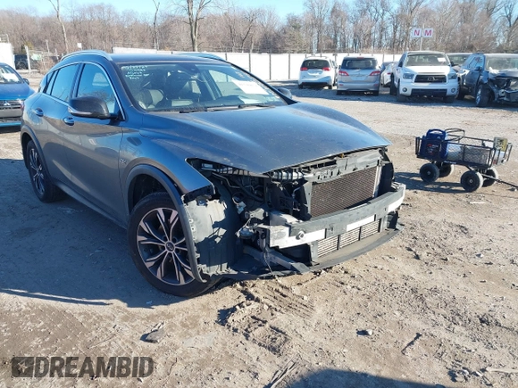 2018 Infiniti QX30 Premium with VIN SJKCH5CR5JA055906, listed as a IAAI auction lot 41336852 with 106,808 mi miles and . Bid and sale history available at DreamBid. Image 1.