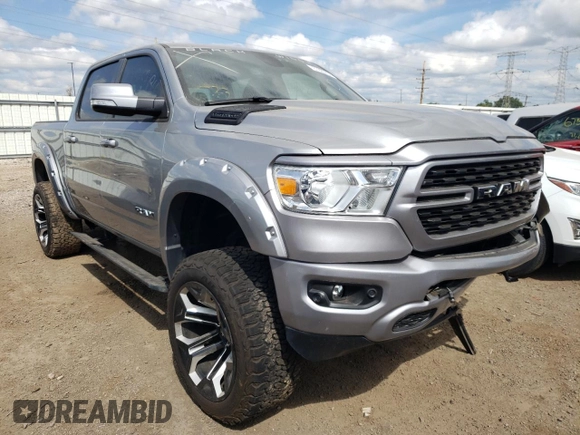 2022 Ram 1500 Big Horn with VIN 1C6SRFFT0NN135872, listed as a Copart auction lot 67926764 with 26,976 mi miles and Salvage title. Bid and sale history available at DreamBid. Image 4.