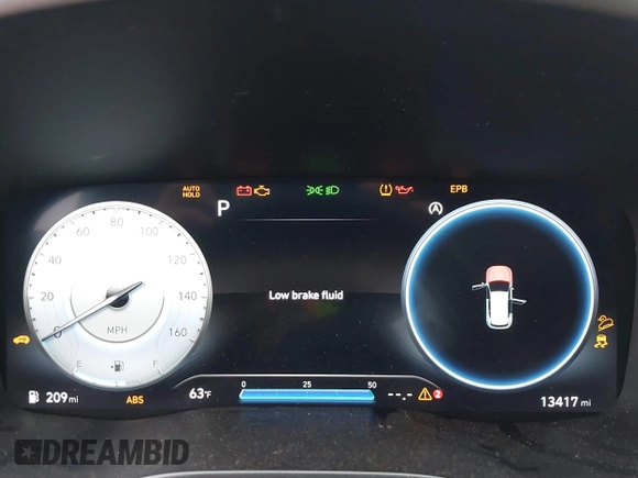 2023 Hyundai Santa Fe Calligraphy with VIN 5NMS5DAL9PH606417, listed as a IAAI auction lot 42349495 with 13,417 mi miles and . Bid and sale history available at DreamBid. Image 7.