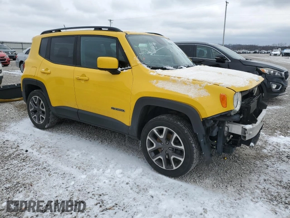 2017 Jeep Renegade Latitude with VIN ZACCJBBB4HPE72776, listed as a Copart auction lot 44373375 with 91,913 mi miles and Salvage Title. Bid and sale history available at carsss.com. Image 4.
