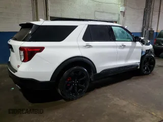 2022 Ford Explorer ST with VIN 1FM5K8GC0NGA46825, listed as a Copart auction lot 41705125 with 26,980 mi miles and Salvage Title. Bid and sale history available at carsss.com. Image 3.