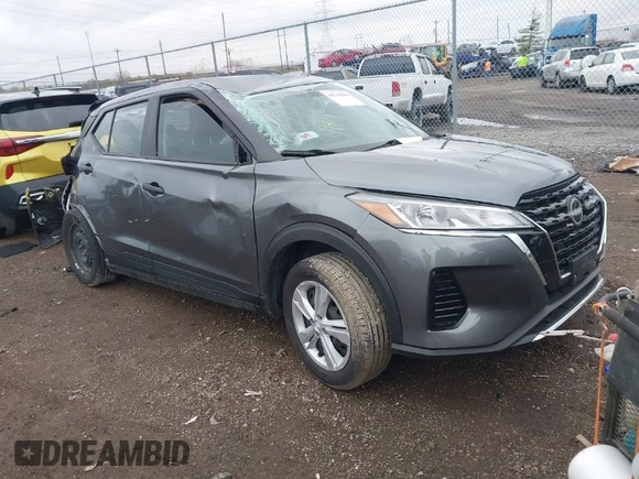 2023 Nissan Kicks S with VIN 3N1CP5BV0PL528992, listed as a IAAI auction lot 40750486 with 39,703 mi miles. Bid and sale history available at carsss.com. Image 1.
