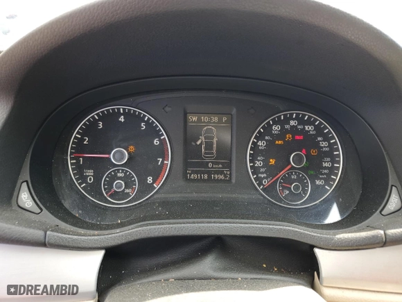 2013 Volkswagen Passat SE w/Sunroof with VIN 1VWBH7A38DC128488, listed as a Copart auction lot 53741205 with 149,118 mi miles and Salvage Title. Bid and sale history available at carsss.com. Image 9.