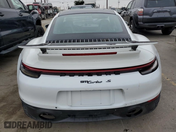 2021 Porsche 911 Turbo S with VIN WP0AD2A92MS257561, listed as a Copart auction lot 64519795 with 12,357 mi miles and Salvage title. Bid and sale history available at DreamBid. Image 6.