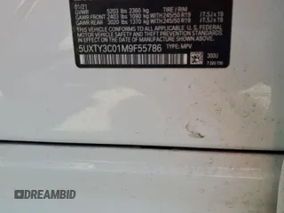2021 BMW X3 sDrive30i z VIN 5UXTY3C01M9F55786, wystawiony jako Copart lot #55106335 z przebiegiem Nie podano mil oraz Nie do naprawy. Historia ofert i sprzedaży dostępna na DreamBid. Obrazek 13.