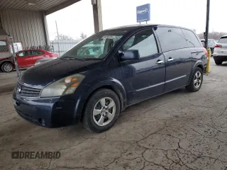 2008 Nissan Quest SL with VIN 5N1BV28U48N105373, listed as a Copart auction lot 84590254 with 162,938 mi miles and Clean Title. Bid and sale history available at carsss.com. Image 1.