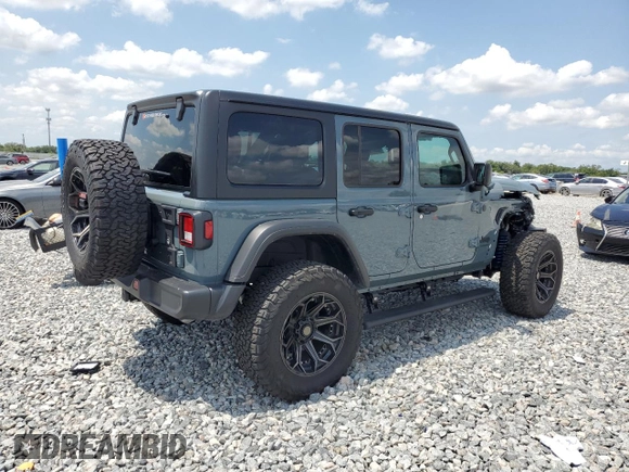 2024 Jeep Wrangler Sport S with VIN 1C4PJXDG3RW229567, listed as a Copart auction lot 55307335 with 7,797 mi miles and Salvage Title. Bid and sale history available at DreamBid. Image 3.