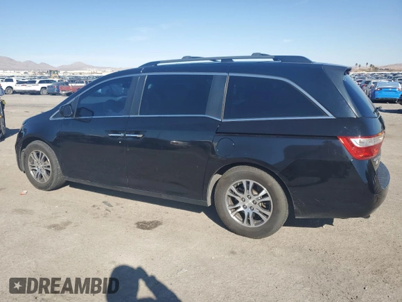 2012 Honda Odyssey EX-L with VIN 5FNRL5H64CB052869, listed as a Copart auction lot 47685375 with 168,449 mi miles and Salvage Title. Bid and sale history available at DreamBid. Image 2.