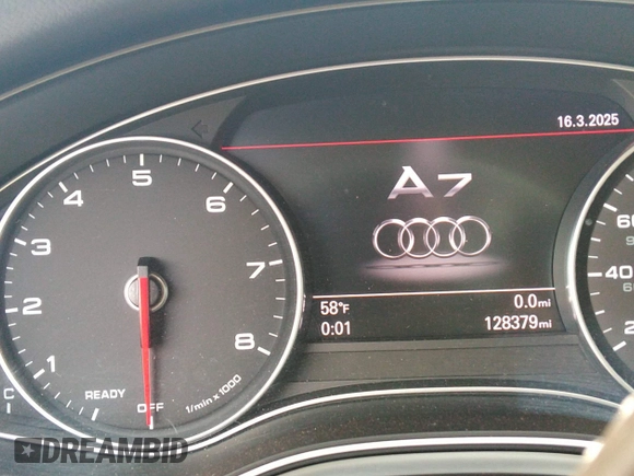 2016 Audi A7 3.0 Premium Plus with VIN WAUWGAFC6GN144188, listed as a IAAI auction lot 41824927 with 128,379 mi miles. Bid and sale history available at carsss.com. Image 15.
