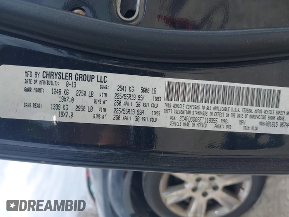 2014 Dodge Journey Limited with VIN 3C4PDDDG6ET118355, listed as a IAAI auction lot 42030856 with 164,740 mi miles and . Bid and sale history available at carsss.com. Image 9.