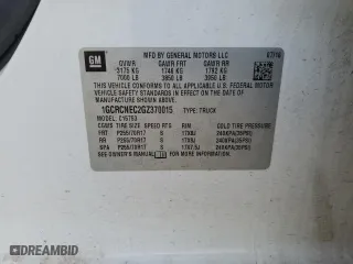 2016 Chevrolet Silverado 1500 Work Truck with VIN 1GCRCNEC2GZ370015, listed as a Copart auction lot 80714734 with 217,874 mi miles and Salvage Title. Bid and sale history available at carsss.com. Image 12.