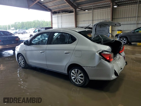 2021 Mitsubishi Mirage ES with VIN ML32FUFJ5MHF02630, listed as a Copart auction lot 60232945 with 87,709 mi miles and Salvage title. Bid and sale history available at DreamBid. Image 2.