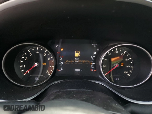 2020 Jeep Compass Limited with VIN 3C4NJDCB0LT195905, listed as a Copart auction lot 81085404 with 108,352 mi miles and Salvage Title. Bid and sale history available at carsss.com. Image 9.