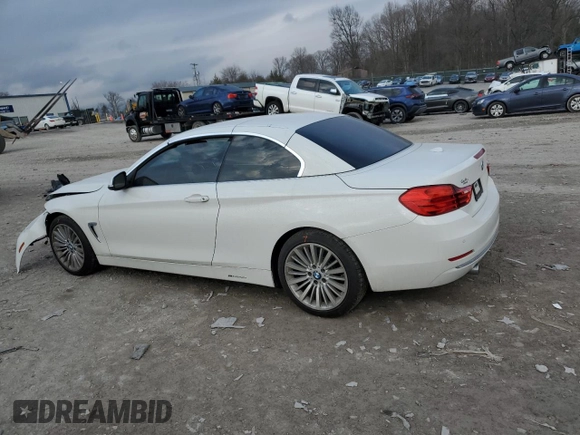 2014 BMW 4 Series 435i z VIN WBA3T3C5XEP737134, wystawiony jako Copart lot #44107955 z przebiegiem 53 637 mil mil oraz Szkody całkowita. Historia ofert i sprzedaży dostępna na DreamBid. Obrazek 2.