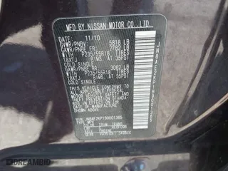 2011 Nissan Quest SL with VIN JN8AE2KP1B9001365, listed as a IAAI auction lot 42081595 with 248,708 mi miles. Bid and sale history available at carsss.com. Image 9.