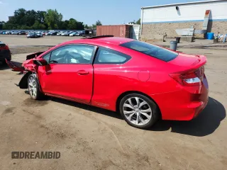 2012 Honda Civic Si with VIN 2HGFG4A53CH705044, listed as a Copart auction lot 66199595 with 179,348 mi miles and Salvage title. Bid and sale history available at DreamBid. Image 2.