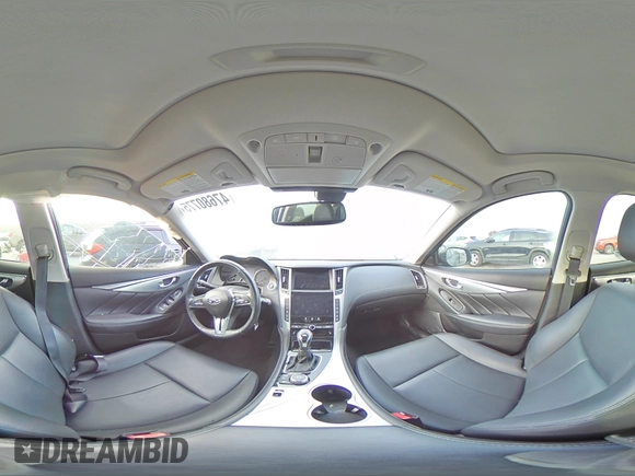 2020 Infiniti Q50 Luxe with VIN JN1EV7AR3LM255979, listed as a Copart auction lot 47680775 with 61,340 mi miles and Salvage title. Bid and sale history available at DreamBid. Image 14.