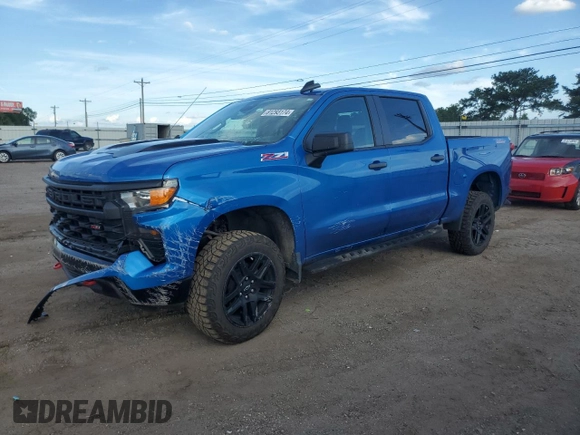 2022 Chevrolet Silverado 1500 Custom Trail Boss with VIN 3GCPDCED1NG685533, listed as a Copart auction lot 61293174 with 62,810 mi miles and Salvage Title. Bid and sale history available at DreamBid. Image 1.