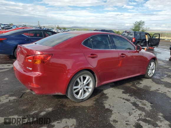 2006 Lexus IS 350 with VIN JTHBE262165010819, listed as a Copart auction lot 63596435 with 173,806 mi miles and Clean title. Bid and sale history available at DreamBid. Image 3.