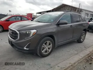 2019 GMC Terrain SLE with VIN 3GKALMEV3KL169575, listed as a Copart auction lot 47044915 with 27,215 mi miles and Salvage Title. Bid and sale history available at carsss.com. Image 1.
