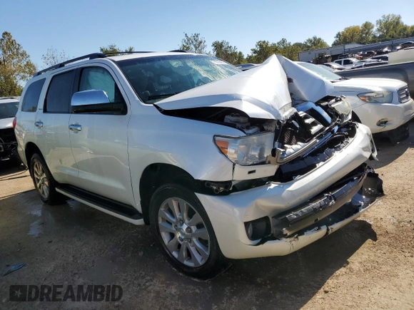 2016 Toyota Sequoia Platinum with VIN 5TDDW5G12GS132261, listed as a Copart auction lot 71870483 with 0 mi miles and Salvage Title. Bid and sale history available at carsss.com. Image 4.