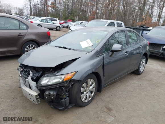 2012 Honda Civic Sdn LX with VIN 19XFB2F51CE099720, listed as a IAAI auction lot 41780629 with 1 mi miles. Bid and sale history available at carsss.com. Image 18.