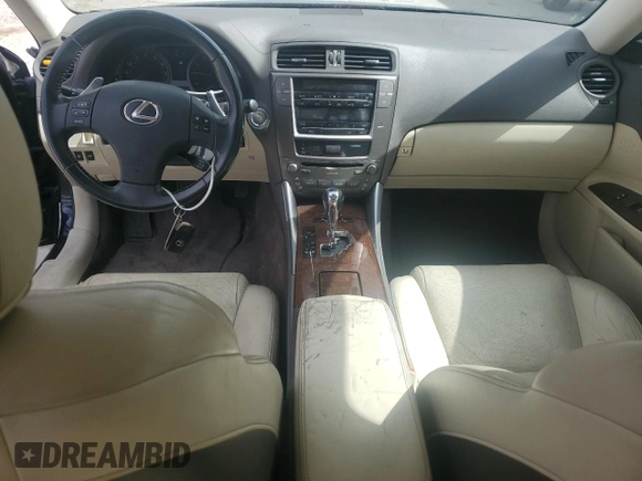 2010 Lexus IS 250 with VIN JTHCF5C27A5041511, listed as a Copart auction lot 57348775 with 125,096 mi miles and Salvage title. Bid and sale history available at DreamBid. Image 8.