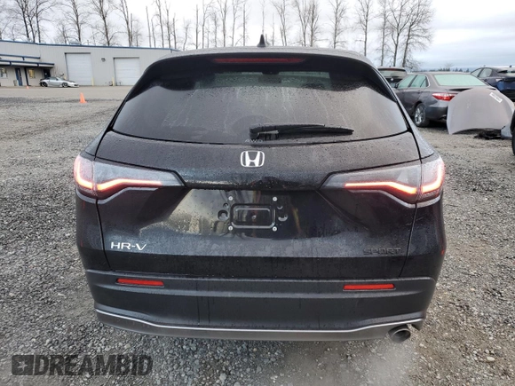 2024 Honda HR-V Sport with VIN 3CZRZ2H58RM713595, listed as a Copart auction lot 49638065 with 19,002 mi miles and Salvage Title. Bid and sale history available at carsss.com. Image 6.