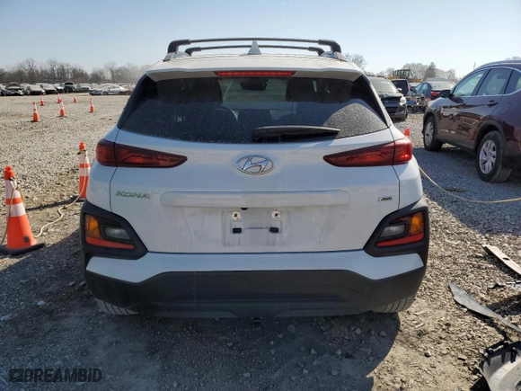 2021 Hyundai Kona SEL Plus with VIN KM8K6CAA6MU678407, listed as a Copart auction lot 48410805 with 58,634 mi miles and Salvage Title. Bid and sale history available at carsss.com. Image 6.