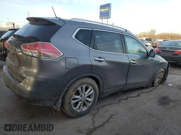 2015 Nissan Rogue S with VIN KNMAT2MT6FP503883, listed as a Copart auction lot 44443905 with 180,295 mi miles and Salvage Title. Bid and sale history available at DreamBid. Image 3.