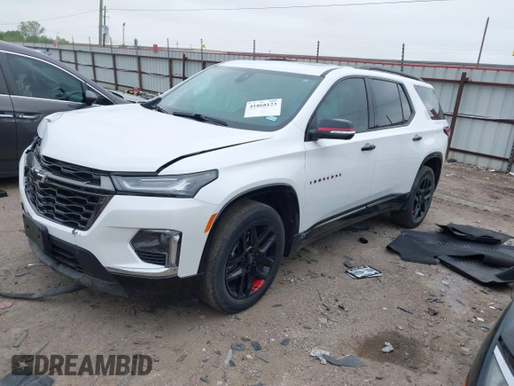 2023 Chevrolet Traverse Premier with VIN 1GNERKKW6PJ104495, listed as a IAAI auction lot 41868123 with 56,049 mi miles and . Bid and sale history available at DreamBid. Image 17.