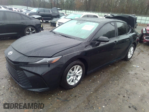2025 Toyota Camry LE with VIN 4T1DAACK5SU060431, listed as a IAAI auction lot 41552223 with 2,490 mi miles and . Bid and sale history available at DreamBid. Image 19.