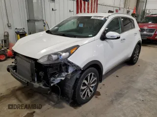 2019 Kia Sportage EX with VIN KNDPNCAC8K7600351, listed as a Copart auction lot 43046155 with 117,934 mi miles and Salvage title. Bid and sale history available at DreamBid. Image 1.