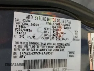 2004 Ford Explorer XLT с VIN 1FMZU63W34ZA88361, выставлен на аукционе Copart как лот 51634185 с пробегом 161 038 миль миль и Списание • Salvage title. История ставок и продаж доступна на DreamBid. Изображение 12.