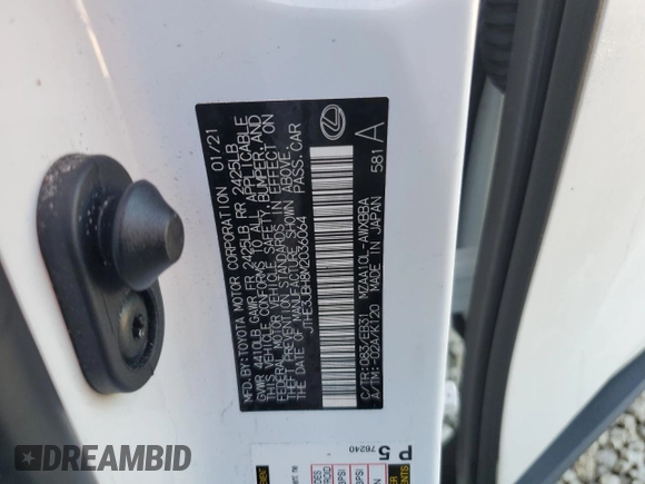 2021 Lexus UX 200 F Sport с VIN JTHE3JBH8M2036064, выставлен на аукционе Copart как лот 68394413 с пробегом 31 057 миль миль и . История ставок и продаж доступна на DreamBid. Изображение 14.
