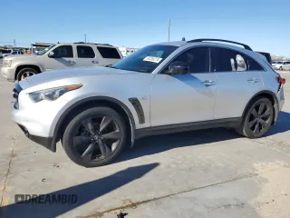 2015 Infiniti QX70 with VIN JN8CS1MW2FM482133, listed as a Copart auction lot 84250274 with 92,788 mi miles and Salvage Title. Bid and sale history available at DreamBid. Image 1.