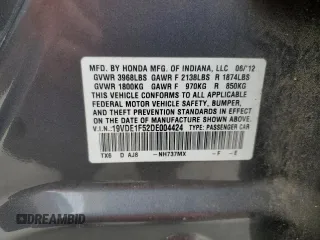 2013 Acura ILX Premium z VIN 19VDE1F52DE004424, wystawiony jako Copart lot #55419405 z przebiegiem 62 446 mil mil oraz Nie do naprawy • Non repairable. Historia ofert i sprzedaży dostępna na DreamBid. Obrazek 12.