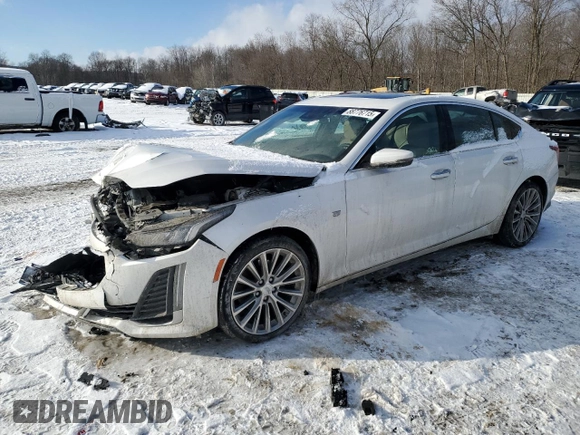 2020 Cadillac CT5 Premium Luxury with VIN 1G6DT5RK5L0130616, listed as a Copart auction lot 88776715 with 73,584 mi miles and Salvage Title. Bid and sale history available at DreamBid. Image 1.