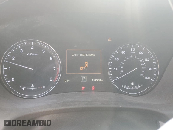 2015 Hyundai Genesis 5.0L with VIN KMHGN4JF4FU045739, listed as a Copart auction lot 61482474 with 117,558 mi miles and Salvage Title. Bid and sale history available at carsss.com. Image 9.