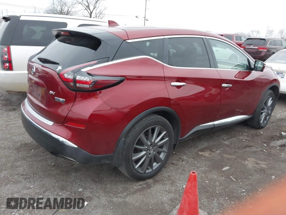 2021 Nissan Murano SV z VIN 5N1AZ2BJ5MC131534, wystawiony jako IAAI lot #41722266 z przebiegiem 97 895 mil mil oraz . Historia ofert i sprzedaży dostępna na DreamBid. Obrazek 4.
