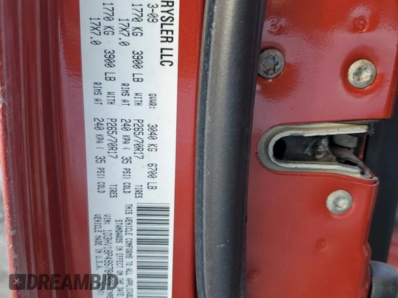 2009 Dodge 1500 TRX with VIN 1D3HV18P49S784929, listed as a Copart auction lot 42786935 with Not provided miles and Non repairable. Bid and sale history available at DreamBid. Image 13.