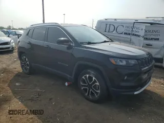 2022 Jeep Compass High Altitude with VIN 3C4NJDCB2NT120903, listed as a Copart auction lot 59476795 with 45,620 mi miles and Salvage title. Bid and sale history available at DreamBid. Image 4.