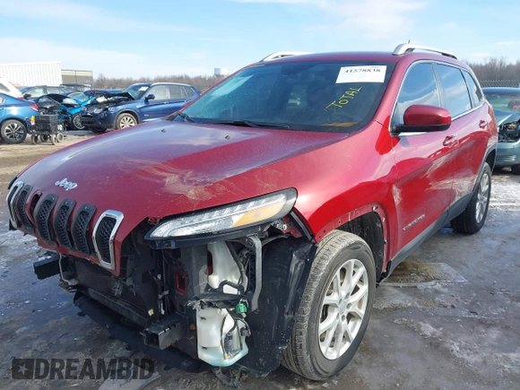 2015 Jeep Cherokee Latitude with VIN 1C4PJLCB8FW612284, listed as a IAAI auction lot 41578838 with 101,458 mi miles and . Bid and sale history available at DreamBid. Image 2.
