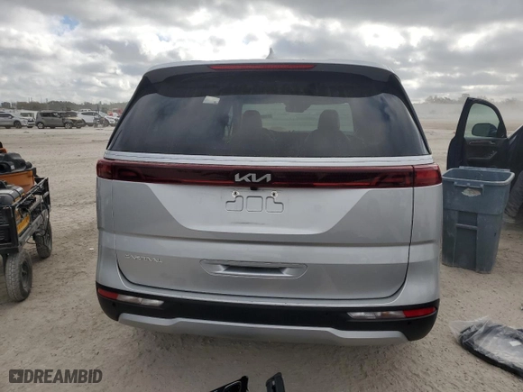 2023 Kia Carnival LX with VIN KNDNB4H30P6256037, listed as a Copart auction lot 44420635 with 39,449 mi miles and Salvage Title. Bid and sale history available at carsss.com. Image 6.