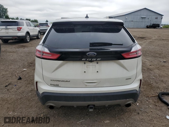2021 Ford Edge Titanium with VIN 2FMPK4K90MBA34404, listed as a Copart auction lot 61762715 with 45,102 mi miles and Salvage title. Bid and sale history available at DreamBid. Image 6.