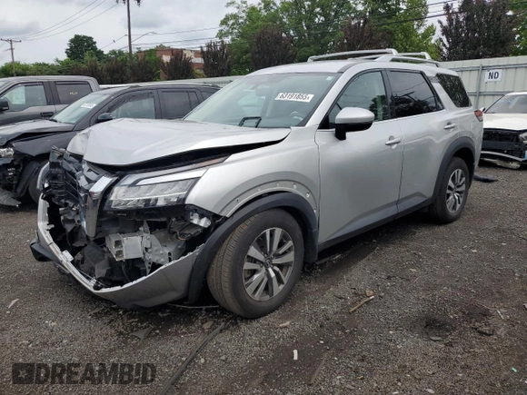 2023 Nissan Pathfinder SL with VIN 5N1DR3CC9PC242434, listed as a Copart auction lot 63191855 with 31,893 mi miles and Salvage title. Bid and sale history available at DreamBid. Image 1.
